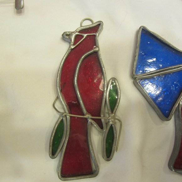 VTG 80'S HANDMADE GLASS SUNCATCHERS, SET OF 7 - Picture 7 of 8